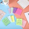 Ventas Calientes Transfronterizas Fluorescente Multicolor Línea Horizontal Nota Post-It en Inglés Bloc de Notas para Registro de Trabajo Bloc de Notas para Plan de Estudio