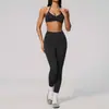 Conjunto de Yoga Sem Costura para Mulheres, Fitness Esportivo, Costas Bonitas, Cintura Alta, Levanta Bumbum, Firma Barriga, Conjunto de Yoga para Treinamento de Pilates 4535