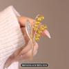 Nova Broche de Espiga de Trigo Granulada com Strass de Liga para Outono e Inverno Broche de Joia Exquisito de Alta Qualidade para Lapela de Blazer Feminino