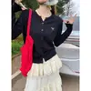Cardigã de Tricô Feminino Peça Externa 2024 Primavera e Outono Novo Jaqueta Bordada com Laço Estilo Preguiçoso Suéter Top de Inverno
