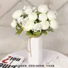Peonía de 13 Cabezas Flor de Simulación Envuelta en Núcleo Europeo Flor de Peonía Hogar Boda Versión Mejorada Transfronteriza Rosa Occidental Flor Artificial