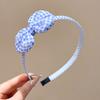 Diadema de mezclilla con orejas de conejo para niñas, lindos accesorios para el cabello, horquilla, tocado de princesa con dientes antideslizantes