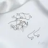 Accesorios de gancho para la oreja de acero de titanio que no se decoloran acero inoxidable simple clásico gancho para la oreja hecho a mano aretes DIY material para aretes de mano