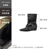 Botas de Cano Curto com Salto Aumentador de 6cm, Bico Fino, Patchwork para Mulheres, Novas Botas da Moda 2026, Vintage, Cadarço, Pregueadas, Meio da Panturrilha