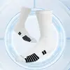Calcetines Blancos y Negros para Hombre 10A Algodón Antibacteriano Calcetines de Baloncesto Otoño e Invierno Engrosados Absorbentes de Sudor y Desodorantes Suela de Toalla Calcetines Deportivos Antideslizantes