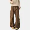 Novedad Otoño 2026 para Hombre 100% Algodón-300g Pantalones de Trabajo de Algodón Lavado Desgastado con Acabado de Alta Gama, Talla Grande