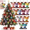 Nuevo Lindo Ciervo de Peluche Colorido de Navidad Colgante de Madera Colgante de Reno Navideño Decoración del Hogar Para Fiesta de Navidad