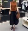 25906 Da Ai Mei Yi Yuan 2025 Nuevo Estilo Chino Chaleco sin Mangas con Botones Moda Pantalones de Pierna Ancha con Volantes Adelgazante Mujer