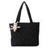 Bolso Casual de Nicho de Plumas para Mujer 2023 Nueva Llegada Gran Capacidad Romboidal Bolso de Mano para Viaje Bolso Tote de Hombro a la Moda