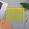 Ventas Directas de Fábrica Bolsa para Lápices de Estudiante para Exámenes Portátil Multifuncional Bolsa para Documentos Bolsa de Malla Simple Bolsa de Papelería con Cremallera Transparente