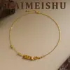 Nuevo Elegante y Exquisito Collar de Peces Koi Hielo Triturado Cinco Monedas Emperador, Cadena para Clavícula Versátil de Lujo Ligero Nicho de Gama Alta Vintage