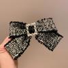 Francês ins Chanel Flash Diamante Pérola Arco Grampo de Cabelo Volta da Cabeça Moda Elegante Clipe de Primavera Grampo de Cabelo Acessórios para o Cabelo