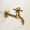 Grifo antiguo de exterior de estilo europeo, anticongelante, totalmente de cobre, boquilla de apertura rápida, fregona, grifo de piscina, grifo de lavadora, válvula angular