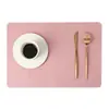 Jogo Americano de Couro Sintético Tapete Isolante Colorido de Couro Caixa Tapete para Prato de Restaurante Tapete Impermeável e à Prova de Óleo para Mesa de Jantar Tapete para Comida Ocidental de Hotel
