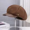 2025 Nueva Moda Color Sólido Decoración con Logo Pequeño Otoño e Invierno Cómoda Gorra de Béisbol Viaje al Aire Libre Casual Versátil Gorra de Boina