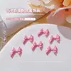 Arte de Uñas Moño Joyería de Perlas Nuevo Dulce Princesa Lazo Rosa Tridimensional Lujo Ligero Armadura Portátil Accesorios DIY