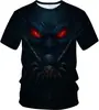 Camiseta de Hombre con Estampado de Araña Transfronteriza de Amazon Ropa Verano Manga Corta Holgada Cuello Redondo Camiseta de Hombre Araña Ropa