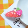 Ins Internet Celebrity Fruit grampo de cabelo de areia movediça conjunto de cinco peças franja infantil clipe lateral estilo coreano transparente PVC hairpin BB clipe