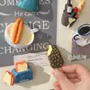 Pegatina para refrigerador con simulación de comida en estéreo 3D, distintiva, creativa, bonita, de alto valor de color, de resina magnética, decoración.