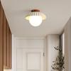 Lámpara de Techo Flor de Capullo Color Crema Pasillo de Viento Balcón Lámpara de Entrada Simple Moderna Lámpara de Vestidor Central