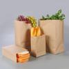 Bolsa Cuadrada de Fondo Kraft, Bolsa para Empaque para Llevar de Repostería, Bolsa Desechable a Prueba de Aceite para Pollo Frito Comercial, Se Puede Imprimir con Logo