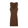 Deseo Puro Estilo Sexy Vestido de Chaleco Tejido 2025 Verano Nuevo Francés Ajustado Cadera Falda Corta