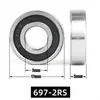 Fábrica Ningbo Yuansheng En Stock Rodamiento de Bolas de Surco Profundo Rs Alta Velocidad Precisión Miniatura 697Zz Rodamiento 7*17*5mm
