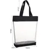 Bolsa de malla portátil con cremallera, bolsa transparente para documentos tamaño A4, bolso de mano para estudiantes, bolsa para libros, bolsa de aprendizaje, libros de texto.