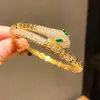 Pulsera Abierta de Malla con Circonitas Transfronteriza Europea y Americana, Pulsera de Diseño de Nicho de Lujo Ligero, Joyería de Mano Moderna y Versátil para Mujeres