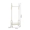 Perchero estilo crema móvil de piso estante de almacenamiento para dormitorio simple de hierro para el hogar perchero de ropa simple moderno