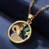 Collar de Doce Constelaciones para Mujer, Ligero, de Lujo, Moderno, con Cadena de Clavícula Personalizada, Simple, con Microincrustaciones de Circonio, Accesorios de Ropa