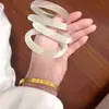 Ojo de Gato Piedra Ágata Natural Alta Transparencia de Hielo Lichi Chalcedony Congelada Pulsera Luz de Luna Blanca Azul Glaciar Violeta Polvo Dorado Champaña