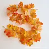 Guirnalda de Hojas de Arce Artificial Decoraciones de Otoño Halloween Plantas Artificiales Verdes Decoraciones del Festival de la Cosecha de Amazon Suministro Exclusivo Transfronterizo