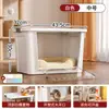 Caja de almacenamiento para mascotas con doble puerta, caja de arena para gatos, caja de almacenamiento con tapa, cama a prueba de polvo para gatos y perros, suministros para mascotas apilables de múltiples capas