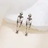 Comércio Exterior Europeu e Americano Halloween Novo Engraçado Liga Retro Rubi Aranha Esqueleto Conjunto de Brincos e Pulseiras