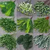 Ramo de Plantas Verdes para Boda, Hojas de Árbol, Espárrago, Arreglo Floral, Hierba de Planta, Decoración de Salón de Bodas, Hojas Verdes, Arreglo Floral Artificial