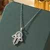 Comércio Exterior Transfronteiriço Mais Vendido Colar Turco Olho Azul Aço Titânio Feminino Olho do Diabo Corrente de Clavícula Versátil Personalizada Joia