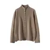 Elegante Capa Base~ Camiseta Base de Punto 100% Cachemir Puro Consinee para Mujer, Cárdigan Chaqueta Delgado para Superponer