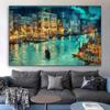 HD abstrato único Veneza cidade água Cidade Criativo parede de fundo de sofá pintura decorativa pintura pendurada pintura a óleo