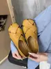 Sandalias cerradas tejidas de fondo plano para mujer, estilo romano, slip-on con tiras cruzadas, zapatos casuales cómodos y transpirables, sandalias romanas para mujer