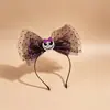 Tocado de Halloween Sombrero Mágico de Bruja Diadema Decoración de Maquillaje Diadema de Encaje Horquilla de Calabaza Accesorio para el Cabello de Fantasma
