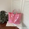 Bolso de hombro individual a rayas de moda de gran capacidad para mujer, bolso de compras elegante para mujer, bolso de mano informal para dama