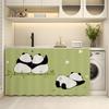 Desenhos animados fofos panda gigante tela cortina armário de armazenamento tela cortina cozinha rack de armazenamento sapato armário cortina de poeira