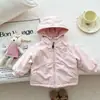 Abrigos de invierno para niñas y niños, nuevos estilos elegantes 2024, tops para bebés niños, chaquetas de algodón engrosadas y forradas de polar