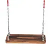Tablero de Columpio de Cadena de Hierro Anticorrosión para Interiores y Exteriores de Madera Maciza para Adultos y Niños, Tablero de Columpio para Jardín, Tipo Colgante