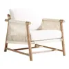 Muebles de exterior tejidos con cuerda para jardín, sofá de exterior para balcón de villa de ocio, muebles de patio de madera maciza para exteriores, impermeables y resistentes al sol