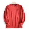 Serie alternativa Niaoping - cálida y amigable con la piel + alta elasticidad sin restricciones, camiseta de manga larga con cuello redondo para deportes al aire libre para hombre en otoño e invierno