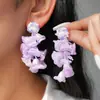 Pendientes de Borla con Flor de Gasa de Perla de Vidrio Estilo Vacaciones Europeas y Americanas, Pendientes Frescos y Dulces, Pendientes de Moda y Versátiles