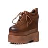 Nuevo Estilo de Primavera 16cm Tacón Ultra Alto Plataforma Impermeable Zapatos de Salón Retro para Mujer