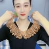 [Beizhu Lace] Cuello Falso Cuello de Camisa Hueco Piel de Kapok Amigable con la Piel Primavera y Verano Protección para el Cuello Bufanda Protector Solar